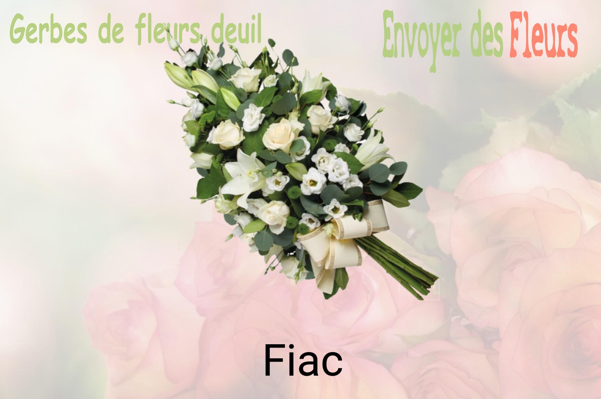 Gerbe de fleurs de deuil livrée à Fiac